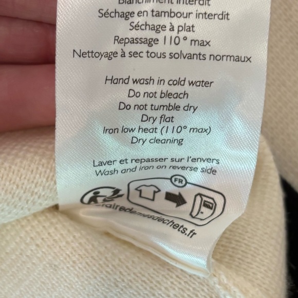 Sezane White and Black Betty Collared Cardigan, Size M; New Without Tags - Picture 8 of 10